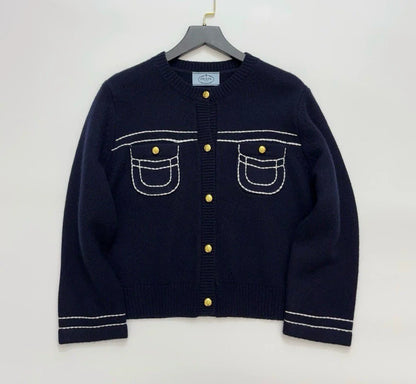 25 Summer New Style Exposed Pocket Knit Cardigan