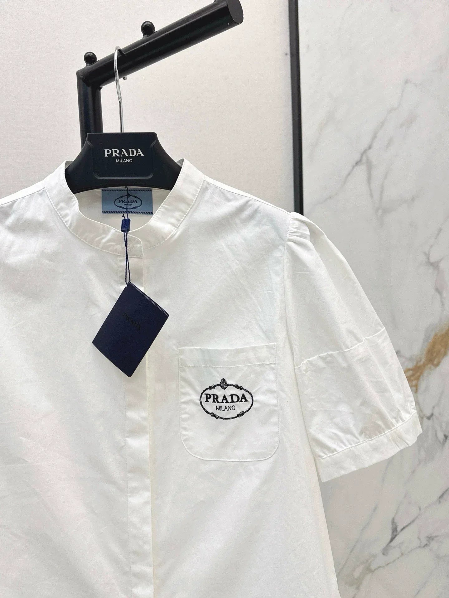 P 25 Spring/Summer newest style letter embroidery decoration short-sleeved shirt