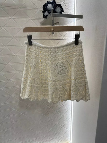 25 New style butterfly hand hook short sleeve short skirt suit