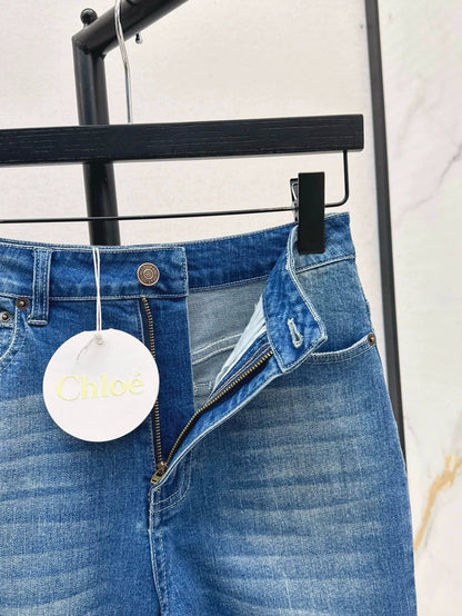 25 spring and summer new Slim high waist denim pencil pants