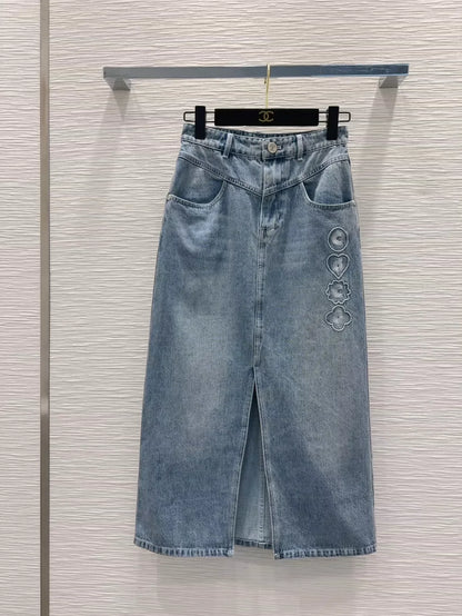 C 25 New  Denim Half Skirt