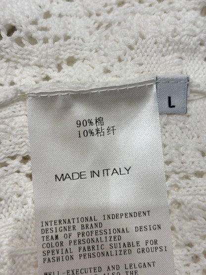 T 25 Early Autumn New Lapel Three-dimensional Relief Grainy Hollow Cardigan