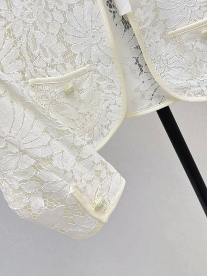 Ce 25 Spring Summer Latest Lace Embroidery Cardigan Small Jacket