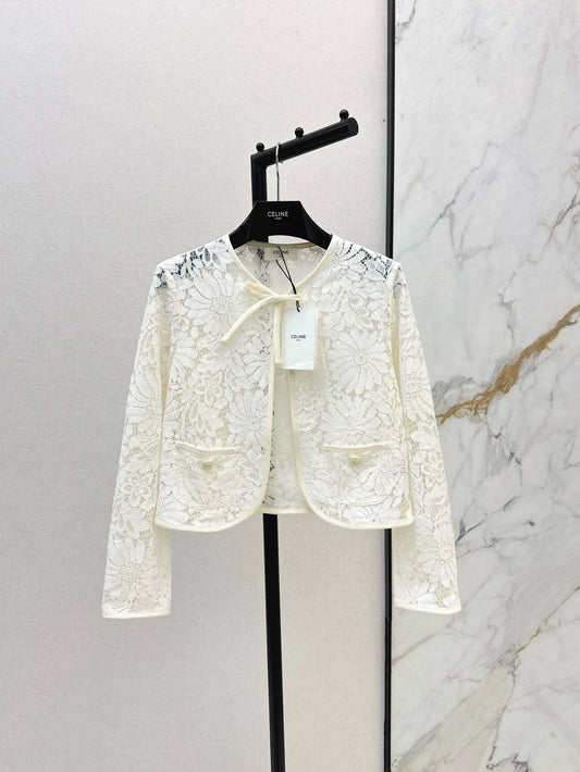 Ce 25 Spring Summer Latest Lace Embroidery Cardigan Small Jacket