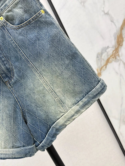 25 Spring/Summer New Denim Rolled-Up Shorts