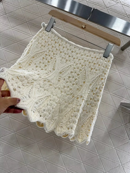 25 New style butterfly hand hook short sleeve short skirt suit