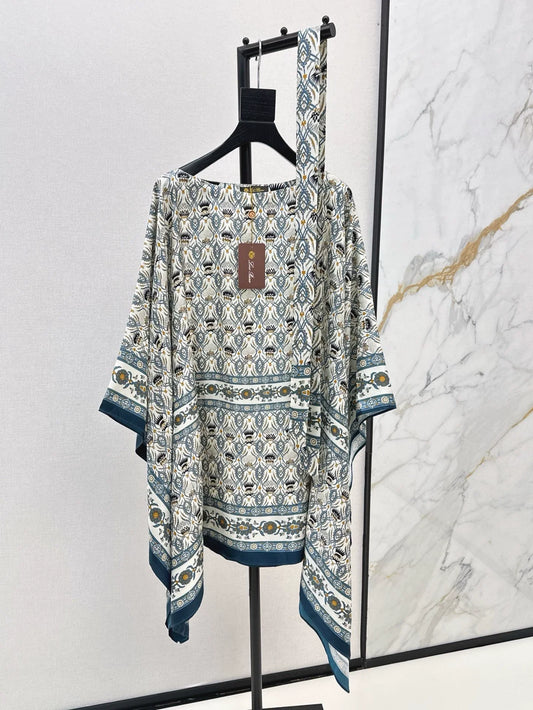 25 Spring and Summer New Romantic Holiday Style Cape Shawl Cardigan Dress
