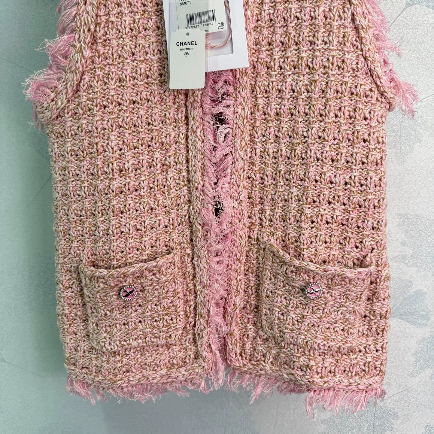 2025 Summer New Round Neck Raw Edge Knitted Vest