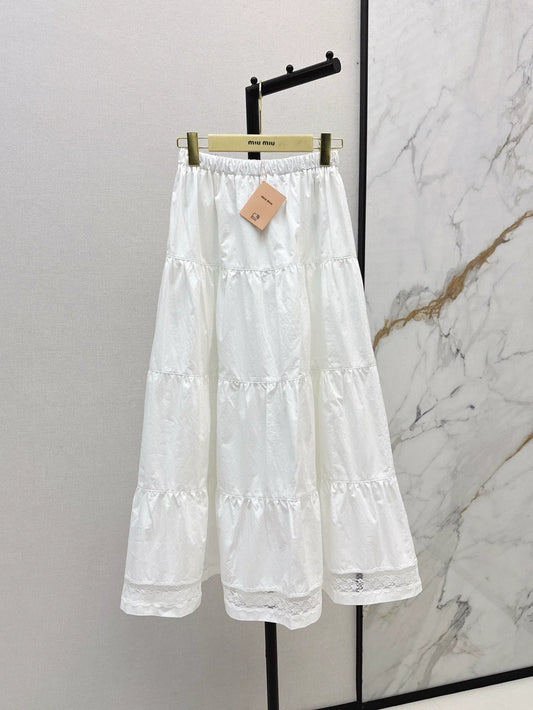 m 25 Spring/Summer New Hem Spliced Lace Long Half Skirt