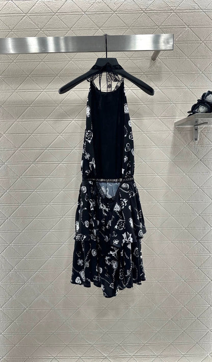 C 25 Printed halter dress