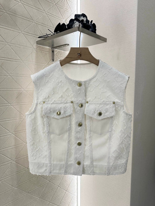 25 Summer New Denim Vest Skirt Set