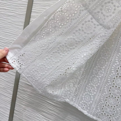 Ce 25 new water-soluble lace pocket lapel short-sleeved shirt