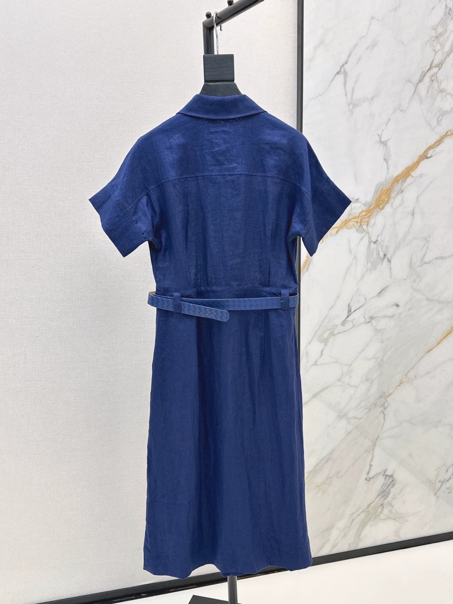 25 Spring/Summer New Short Sleeve Long Pressure Pleat Dresses