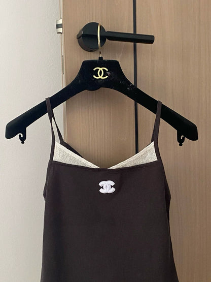 C 25 New Patchwork Lace Knit Suspenders