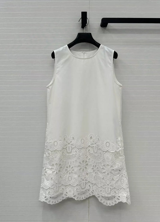 VA 25 New Vacation Style Sleeveless Little White Dresses