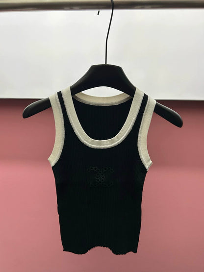 25  Cutout Embroidered Knit Vest