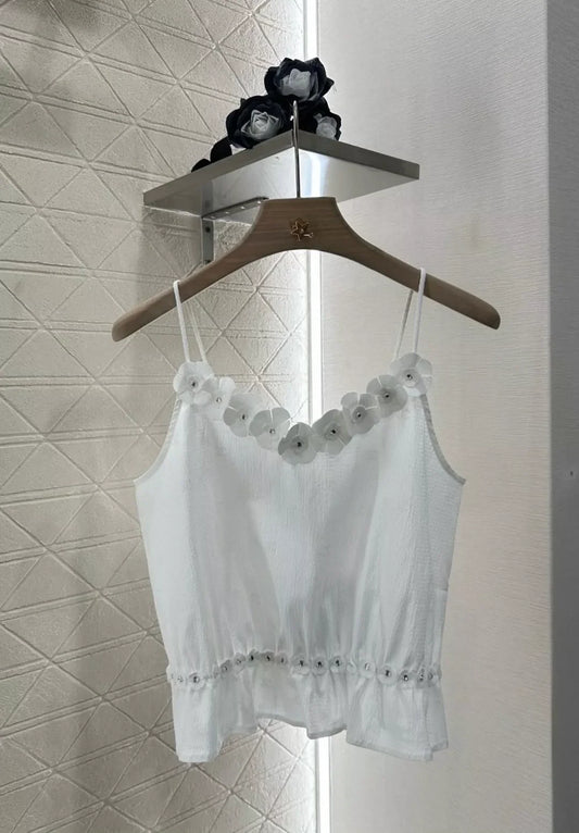 25 Summer new style Spaghetti strap camellia vest
