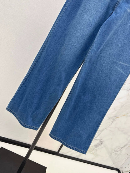 25 Spring/Summer New Straight wide-leg high waist jeans