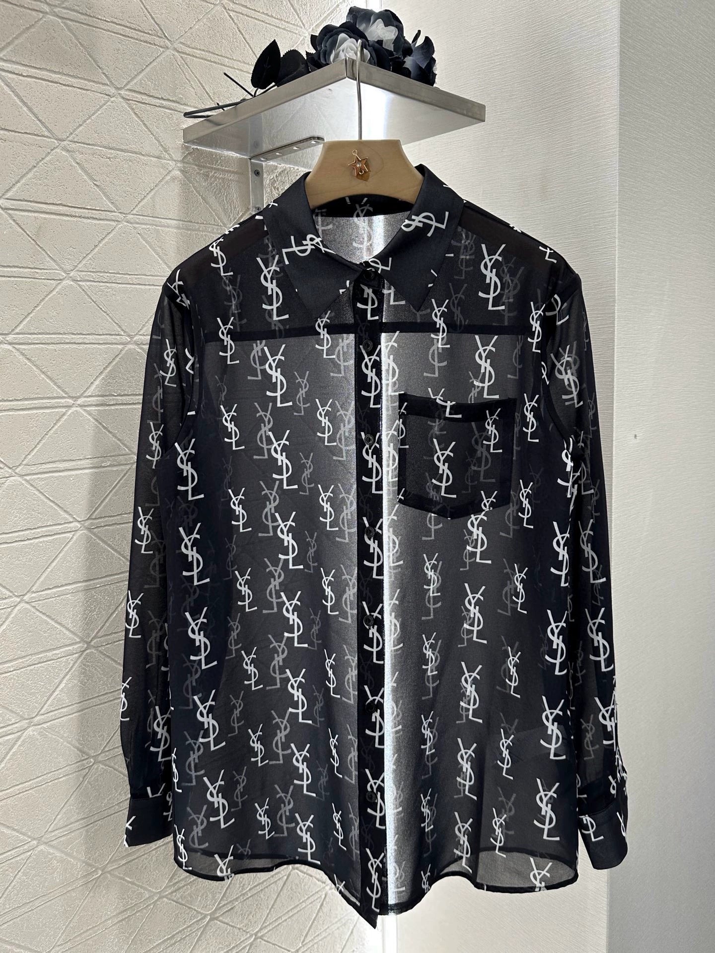 Y 25 Printed Silhouette Shirt Shorts Set