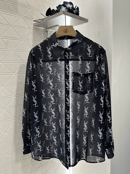 Y 25 Printed Silhouette Shirt Shorts Set
