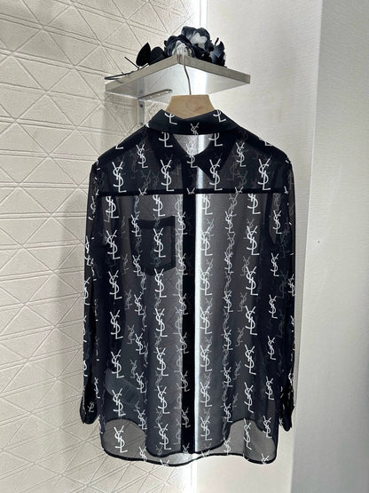 Y 25 Printed Silhouette Shirt Shorts Set