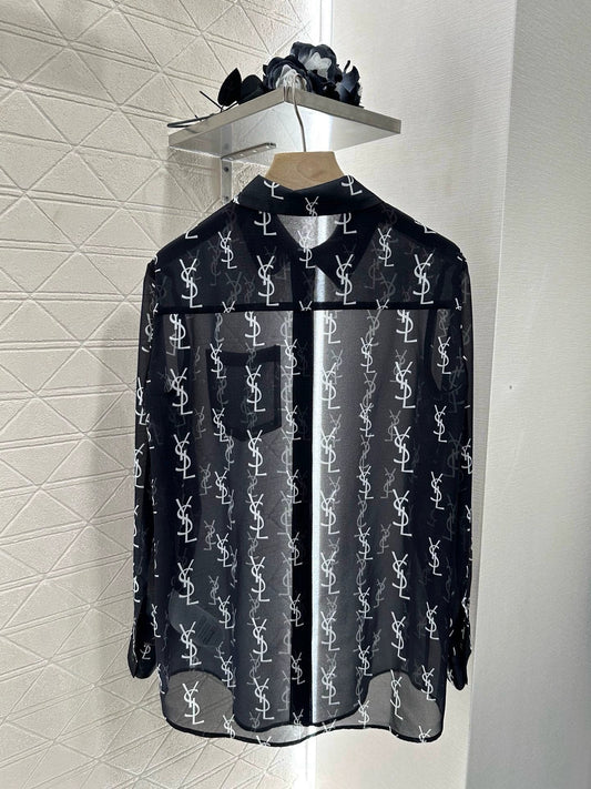 Y 25 Printed Silhouette Shirt Shorts Set