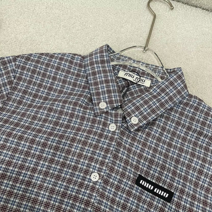 25 Summer new logo check preppy suit
