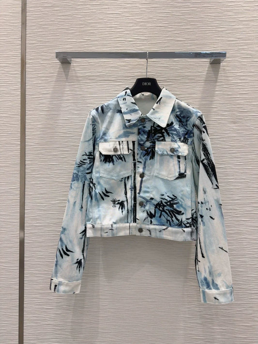 D 25 New Ink Painting Print Jacket