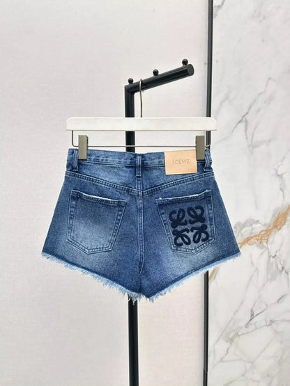 25 Spring Summer Latest Vintage Raw Edge Washed Ultra Short Denim Shorts