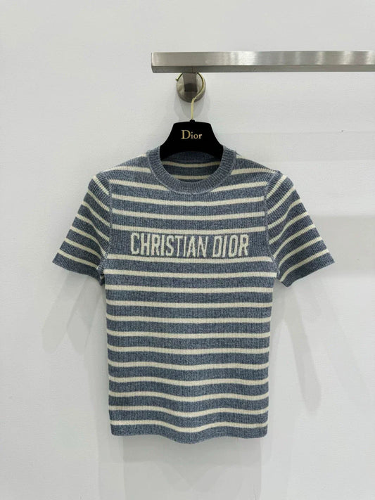 D 25 New Navy Style Crew Neck Stretch Knit