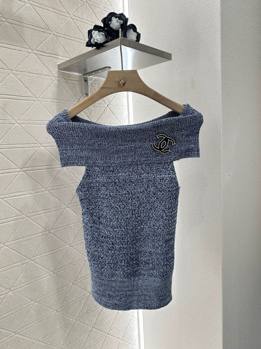 C 25 New One-Shoulder Knit Tops