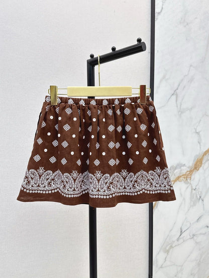 M 25 spring and summer new suit loose short-sleeved shirt + half skirt