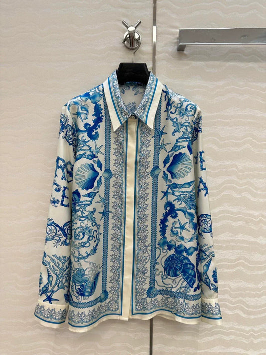 Ve 25 New Positioning Printed Silk Shirt