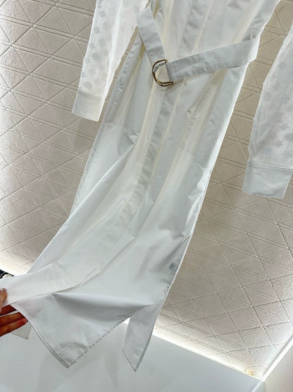 L 25 New Patchwork Belted Dress