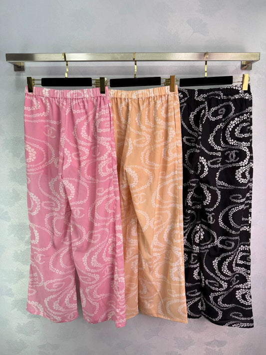 C 25 Printed wide-leg pants