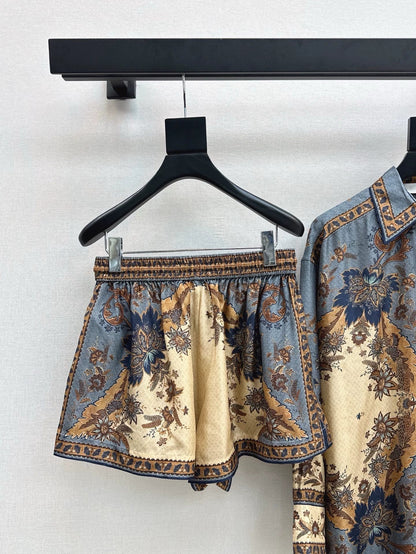 Z Spring/Summer 25 New Vacation Collection Suit Shirt + Shorts