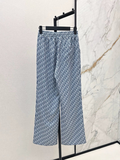 D 25 Spring Summer Latest Printed Straight Leg Casual Pants