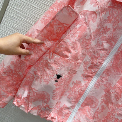 D 25 New Printed Bee Embroidered Long Sleeve Jacket