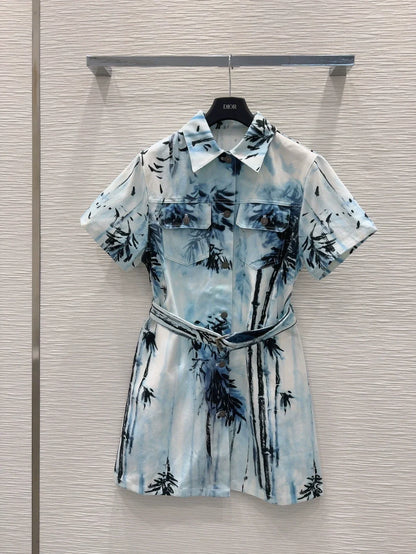 D 25 New Ink Painting Print Dresses