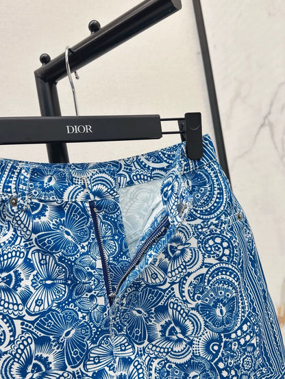 D 25 New Celadon Color Butterfly Pattern Print Denim Collection