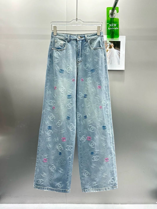 L 25 Summer new design jacquard jeans