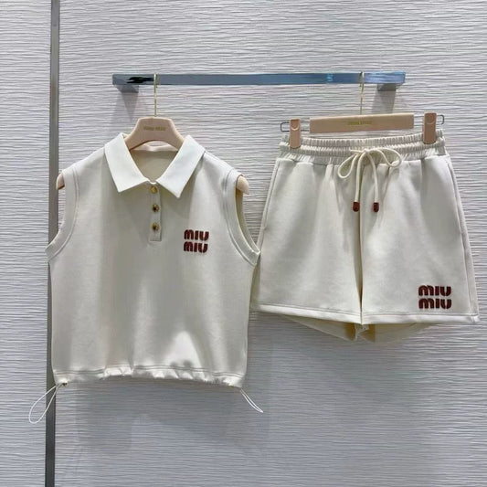 25ss lapel ➕ Leisure drawstring set