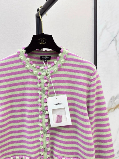 C 25 Spring/Summer New Summer Limited Stripe Set Sheath + Cardigan