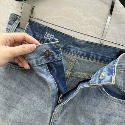 Ce 25 New Hand Hook Embroidered Denim Shorts