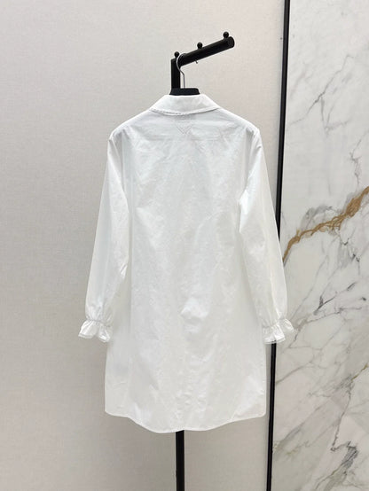 P 25 Spring Summer New Lace Lace Long Sleeve Shirt Style Dresses