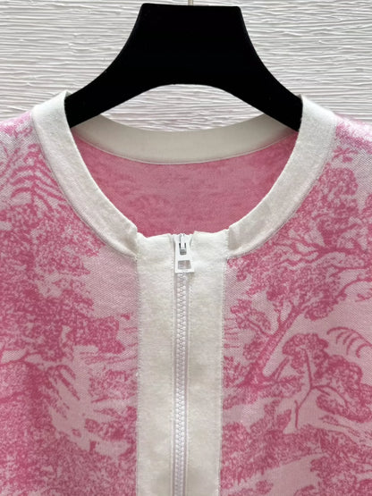 D 25 New jungle animal jacquard knit dress