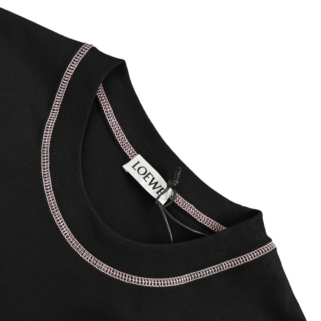25SS Stitch-rendered lettering logo short sleeves