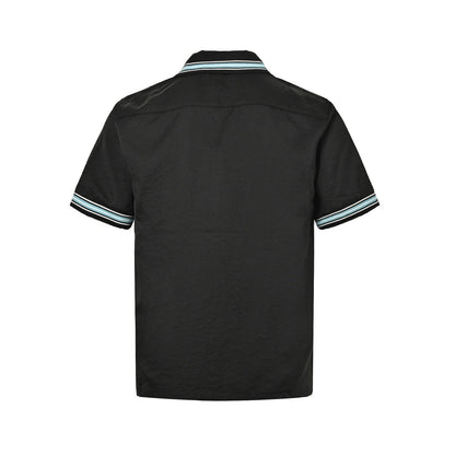 Silk suit top short sleeve shirt