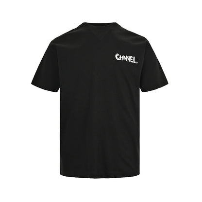 Hand-painted spray-painted short sleeves