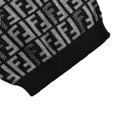 25ss FF jacquard full print knitted short sleeves